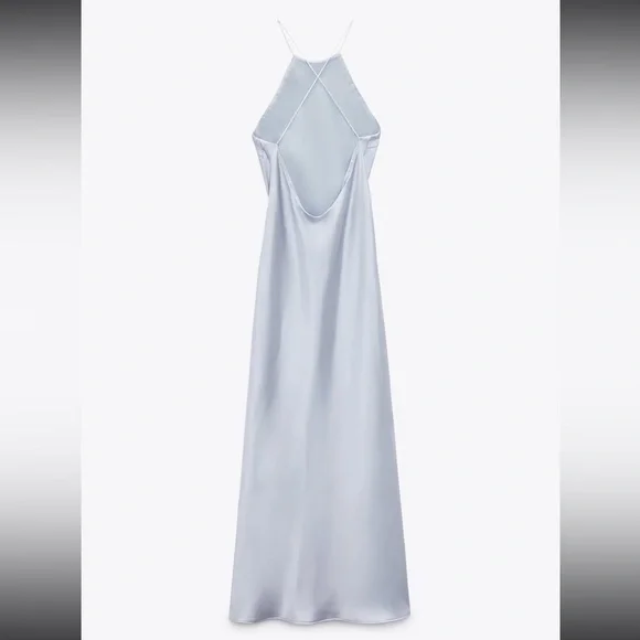 Zara SATIN DRESS WITH SPAGHETTI STRAPS - Picture 2 of 5